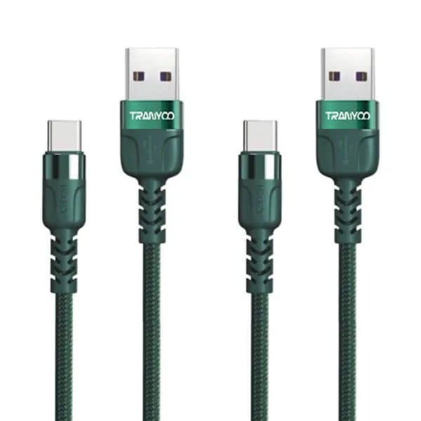 2pcs TRANYOO (TX-15C) Type C Cable 1M 5A Charging Data Cable 2pcs TRANYOO (TX-15C) Type C Cable 1M 5A Charging Data Cable